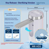 Darrahopens Home & Garden > Bathroom Accessories > Toilet & Bidet Accessories Water Dispenser for 5 Gallon Bottle, Rechargeable Water Pump - Foldable Water Spout for 5 Gallon Bottle, Long-Lasting,Smart LED Display, Portable Water Dispenser for Home & Outdoor (White)