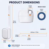 Darrahopens Home & Garden > Bathroom Accessories > Toilet Brushes & Holders Automatic Flip-Open Disposable Toilet Brush Set with 21 Cleaning Refill Heads, Wall Mounted Storage, One-Button Hygienic Release, 360° Rotating Deep Cleaning, 51cm Long Handle Bathroom Toilet Cleaner