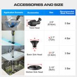 Darrahopens Home & Garden > Bathroom Accessories > Toilet Brushes & Holders Electric Toilet Plunger with TurboPlunge Technology – Cordless High-Pressure Drain Cleaner, Multi-Head Unclogger, 120° Anti-Splash Design (Black)