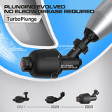 Darrahopens Home & Garden > Bathroom Accessories > Toilet Brushes & Holders Electric Toilet Plunger with TurboPlunge Technology – Cordless High-Pressure Drain Cleaner, Multi-Head Unclogger, 120° Anti-Splash Design (Black)