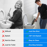 Darrahopens Home & Garden > Bathroom Accessories > Toilet Brushes & Holders Electric Toilet Plunger with TurboPlunge Technology – Cordless High-Pressure Drain Cleaner, Multi-Head Unclogger, 120° Anti-Splash Design (Black)