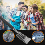 Darrahopens Home & Garden > Bathroom Accessories > Toilet Brushes & Holders Grill Brush and Scraper 18 Inch Stainless Steel Barbecue Cleaning Brush Wire Bri