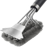 Darrahopens Home & Garden > Bathroom Accessories > Toilet Brushes & Holders Grill Brush and Scraper 18 Inch Stainless Steel Barbecue Cleaning Brush Wire Bri
