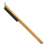 Darrahopens Home & Garden > Bathroom Accessories > Toilet Brushes & Holders Long Handle Pizza Oven Brush Steel Wire BBQ Grill Cleaner with Scraper 57.5cm