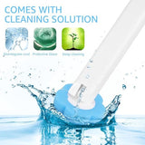 Darrahopens Home & Garden > Bathroom Accessories > Toilet Brushes & Holders Toilet Brush Set with 24 Replaceable Heads - 360° Cleaning & Pre-assembled Cleaning Solution - Includes Storage Station