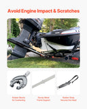 Darrahopens Home & Garden > Bathroom Accessories > Toilet Brushes & Holders VEVOR Transom Saver, 609.6-914.4 mm, Adjustable Boat Transom Saver with Heavy-Duty Head, Corrosion-Resistant Easy-to-Install Transom Savers for Less Than 100 HP Outboard Motor , Fit for Roller & Trailer