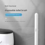Darrahopens Home & Garden > Bathroom Accessories > Toilet Brushes & Holders White and Grey Disposable Toilet Brush with Wall Mount Holder set - No Touch Replacement System, 360 Degree Rotating Head with Built-in Cleaning Solution, Space Saving Bathroom Cleaner for Homes