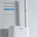 Darrahopens Home & Garden > Bathroom Accessories > Toilet Brushes & Holders White and Grey Disposable Toilet Brush with Wall Mount Holder set - No Touch Replacement System, 360 Degree Rotating Head with Built-in Cleaning Solution, Space Saving Bathroom Cleaner for Homes