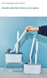 Darrahopens Home & Garden > Bathroom Accessories > Toilet Brushes & Holders White Toilet Brush Set with Holder - 3-in-1 Wall Mounted Bathroom Cleaning Kit, TPR Soft Bristle & 360° Globe Brush, No-Drill Adhesive Base, Space Saving Design for Home, Apartment, Rental