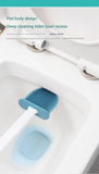 Darrahopens Home & Garden > Bathroom Accessories > Toilet Brushes & Holders White Toilet Brush Set with Holder - 3-in-1 Wall Mounted Bathroom Cleaning Kit, TPR Soft Bristle & 360° Globe Brush, No-Drill Adhesive Base, Space Saving Design for Home, Apartment, Rental