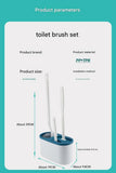 Darrahopens Home & Garden > Bathroom Accessories > Toilet Brushes & Holders White Toilet Brush Set with Holder - 3-in-1 Wall Mounted Bathroom Cleaning Kit, TPR Soft Bristle & 360° Globe Brush, No-Drill Adhesive Base, Space Saving Design for Home, Apartment, Rental