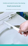 Darrahopens Home & Garden > Bathroom Accessories > Toilet Brushes & Holders White Toilet Brush Set with Holder - 3-in-1 Wall Mounted Bathroom Cleaning Kit, TPR Soft Bristle & 360° Globe Brush, No-Drill Adhesive Base, Space Saving Design for Home, Apartment, Rental
