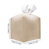 Darrahopens Home & Garden > Bathroom Accessories > Toilet Paper Holders 2 Pack Beige PU Leather Rectangular Tissue Box Covers Foldable Roll Paper Bag for Car Home and Bathroom Modern Storage Solution for Local Households