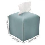 Darrahopens Home & Garden > Bathroom Accessories > Toilet Paper Holders 2 Pack Blue PU Leather Rectangular Tissue Box Covers Foldable Roll Paper Bag for Car Home and Bathroom Modern Storage Solution for Local Households