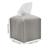 Darrahopens Home & Garden > Bathroom Accessories > Toilet Paper Holders 2 Pack Grey PU Leather Rectangular Tissue Box Covers Foldable Roll Paper Bag for Car Home and Bathroom Modern Storage Solution for Local Households