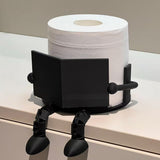 Darrahopens Home & Garden > Bathroom Accessories > Toilet Paper Holders 2-PCS White Novelty 3D Printed Reading Figure Toilet Roll Holder Fun Desktop Paper Stand Ornament for Bathroom Decor Unique Gift for Australian Homes