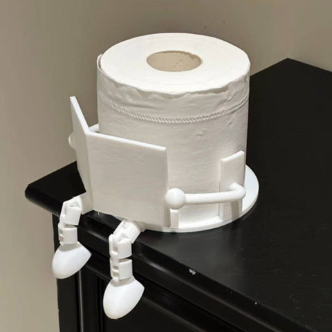 Darrahopens Home & Garden > Bathroom Accessories > Toilet Paper Holders 2-PCS White Novelty 3D Printed Reading Figure Toilet Roll Holder Fun Desktop Paper Stand Ornament for Bathroom Decor Unique Gift for Australian Homes
