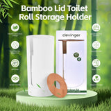 Darrahopens Home & Garden > Bathroom Accessories > Toilet Paper Holders Bamboo Lid Toilet Roll Storage Holder