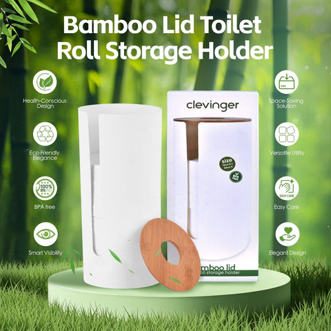Darrahopens Home & Garden > Bathroom Accessories > Toilet Paper Holders Bamboo Lid Toilet Roll Storage Holder