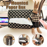 Darrahopens Home & Garden > Bathroom Accessories > Toilet Paper Holders Car Tissue Box Cute Fabric Hanging Box for Car and Living Room Tissue Organizer