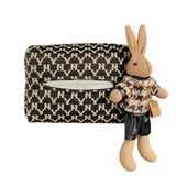 Darrahopens Home & Garden > Bathroom Accessories > Toilet Paper Holders Car Tissue Box Cute Fabric Hanging Box for Car and Living Room Tissue Organizer