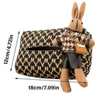Darrahopens Home & Garden > Bathroom Accessories > Toilet Paper Holders Car Tissue Box Cute Fabric Hanging Box for Car and Living Room Tissue Organizer