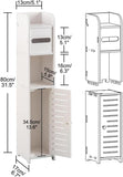 Darrahopens Home & Garden > Bathroom Accessories > Toilet Paper Holders CARLA HOME Slim Bathroom Cabinet with Toilet Paper Holder for Toilet or Laundry Room