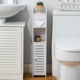 Darrahopens Home & Garden > Bathroom Accessories > Toilet Paper Holders CARLA HOME Slim Bathroom Cabinet with Toilet Paper Holder for Toilet or Laundry Room