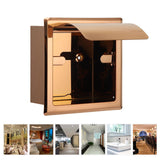 Darrahopens Home & Garden > Bathroom Accessories > Toilet Paper Holders Embedded Style Toilet Paper Holder Stainless Steel Paper Towel Holder Toilet Tissue Rack for Hotel Bathroom Rose Gold In Australia - Darrahopens