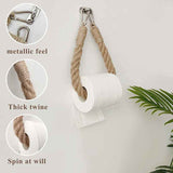 Darrahopens Home & Garden > Bathroom Accessories > Toilet Paper Holders Hemp Rope Towel Holder Vintage Toilet Paper Holder with Screws