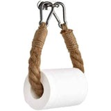 Darrahopens Home & Garden > Bathroom Accessories > Toilet Paper Holders Hemp Rope Towel Holder Vintage Toilet Paper Holder with Screws