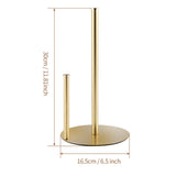 Darrahopens Home & Garden > Bathroom Accessories > Toilet Paper Holders Stainless Steel Double Pole Paper Towel Holder-Gold