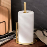 Darrahopens Home & Garden > Bathroom Accessories > Toilet Paper Holders Stainless Steel Double Pole Paper Towel Holder-Gold