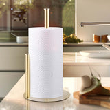 Darrahopens Home & Garden > Bathroom Accessories > Toilet Paper Holders Stainless Steel Double Pole Paper Towel Holder-Gold
