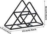 Darrahopens Home & Garden > Bathroom Accessories > Toilet Paper Holders Tissue holder - Stainless steel napkin holder - Metal napkin holder - Triangular napkin holder - Tissue holder - Napkin holder for countertop/dining table/picnic table (black)