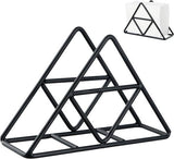 Darrahopens Home & Garden > Bathroom Accessories > Toilet Paper Holders Tissue holder - Stainless steel napkin holder - Metal napkin holder - Triangular napkin holder - Tissue holder - Napkin holder for countertop/dining table/picnic table (black)