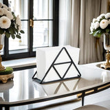 Darrahopens Home & Garden > Bathroom Accessories > Toilet Paper Holders Tissue holder - Stainless steel napkin holder - Metal napkin holder - Triangular napkin holder - Tissue holder - Napkin holder for countertop/dining table/picnic table (black)