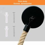 Darrahopens Home & Garden > Bathroom Accessories > Toilet Paper Holders Toilet Paper Holder, Hemp ROpe Towel Holder For Bathroom And Kitchen Bathroom Paper Holder Toilet ROll Holder (Black)