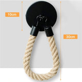 Darrahopens Home & Garden > Bathroom Accessories > Toilet Paper Holders Toilet Paper Holder, Hemp ROpe Towel Holder For Bathroom And Kitchen Bathroom Paper Holder Toilet ROll Holder (Black)