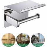 Darrahopens Home & Garden > Bathroom Accessories > Toilet Paper Holders Toilet Paper Holder, Sus 304 Stainless Steel, Polished Chrome, Modern Toilet Paper Holder With Phone Shelf, Bathroom