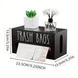 Darrahopens Home & Garden > Bathroom Accessories > Toilet Paper Holders Wooden Plastic Bag Storage Box Hanging Rubbish Bag Organizer Extractable Tissue