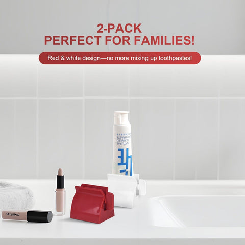 Darrahopens Home & Garden > Bathroom Accessories > Toothbrush Holders 2Pcs Toothpaste Rolling Dispensers Squeezer