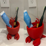 Darrahopens Home & Garden > Bathroom Accessories > Toothbrush Holders 3D-printed crab-shaped toiletries storage box, red.