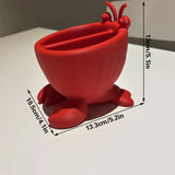 Darrahopens Home & Garden > Bathroom Accessories > Toothbrush Holders 3D-printed crab-shaped toiletries storage box, red.