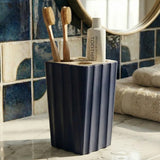 Darrahopens Home & Garden > Bathroom Accessories > Toothbrush Holders 3D Printed Modern Grooved Toothbrush Holder Bathroom Organizer - Black and White Combination