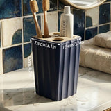 Darrahopens Home & Garden > Bathroom Accessories > Toothbrush Holders 3D Printed Modern Grooved Toothbrush Holder Bathroom Organizer - Black and White Combination