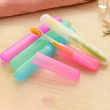 Darrahopens Home & Garden > Bathroom Accessories > Toothbrush Holders 5-Pack - Portable Toothbrush Storage Box - Dustproof Toothbrush Storage Box（Pink + Green + Rose Red + Yellow + Blue）