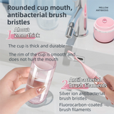 Darrahopens Home & Garden > Bathroom Accessories > Toothbrush Holders Blue Portable 2-in-1 Travel Toothbrush/Toothpaste Organizer & Mouthwash Cup - Lightweight and Durable Crystal Clear PC Material