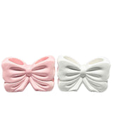Bowknot Double‑Slot Toothbrush Storage Holder - Pink