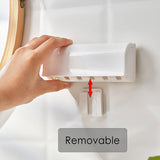 Darrahopens Home & Garden > Bathroom Accessories > Toothbrush Holders Self-Adhesive Wall-Mounted Toothbrush Holder with 6 Compartments